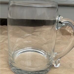 Vintage Applied Handle Glass Mug Collection of 3